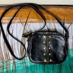Black Vintage USPA Crossbody Bag